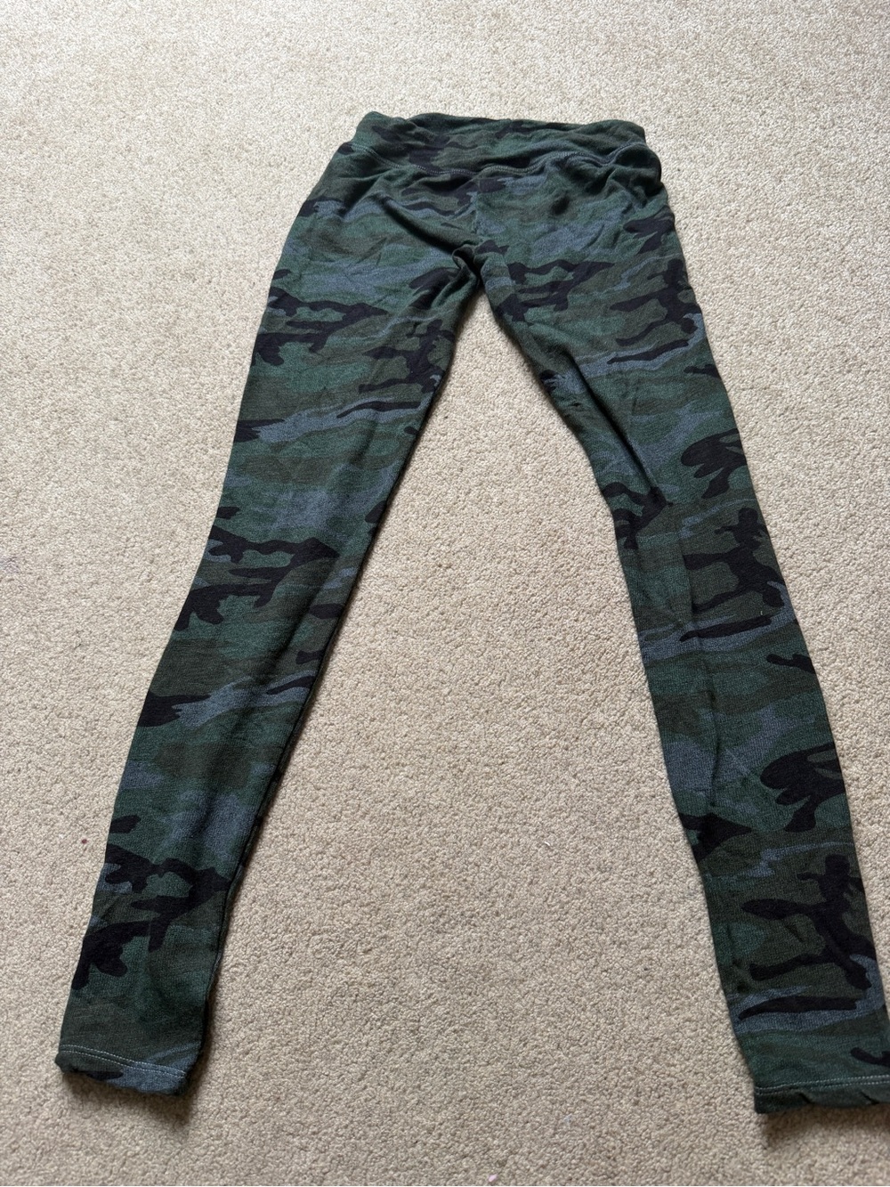 Sundry Camo Leggings Size 0 Green Black Stretch Lounge Yoga Pants USA